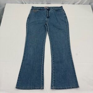 COS High Rise Flare Jeans Rhinestone‎ 34x30 Womens 14 Embellished Flap Pocket